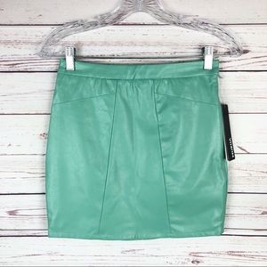 Faux Leather Mini Skirt from Japan - Super Cute!